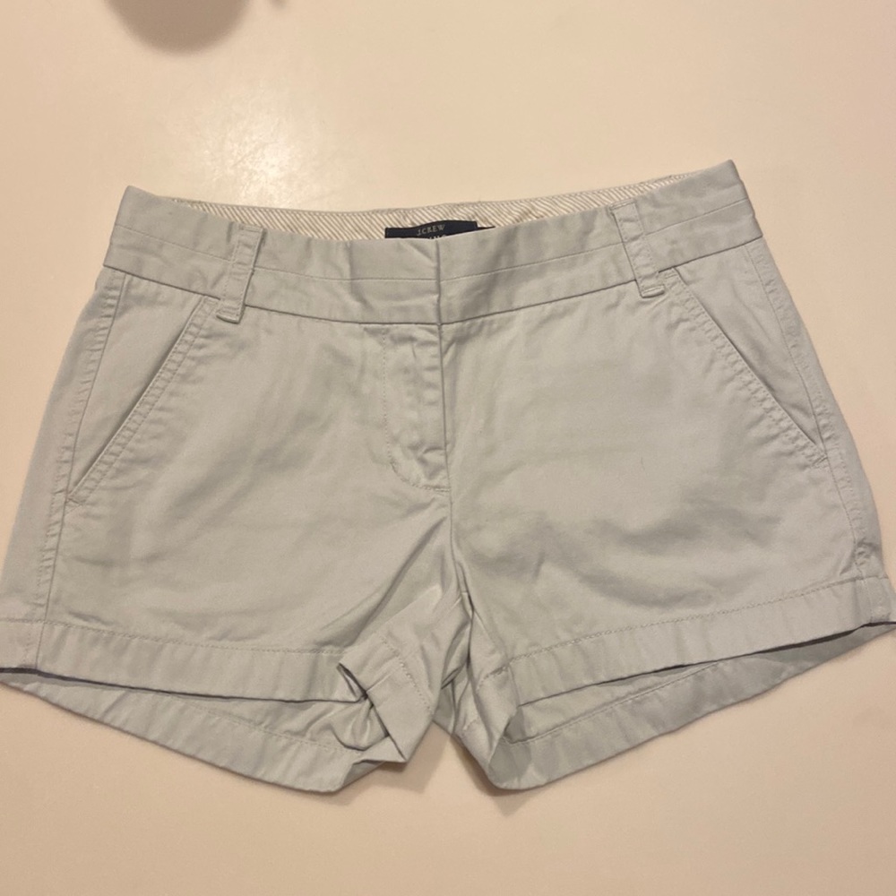 J.Crew beige chino shorts in a size 0